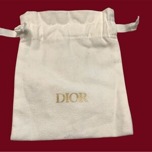 Dior White Cotton Beauty Pouch Beautiful new bag in white with gold DIOR logo.
